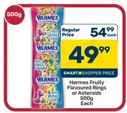Pick n Pay Hypermarket Hermes Fruity Flavoured Rings or Asteroids 500g offer
