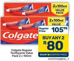 Pick n Pay Hypermarket Colgate Regular Toothpaste Value Pack 2 x 100ml offer