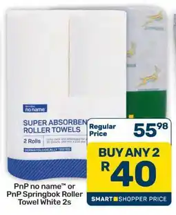 Pick n Pay Hypermarket PnP no name or PnP Springbok Roller Towel White 2s offer