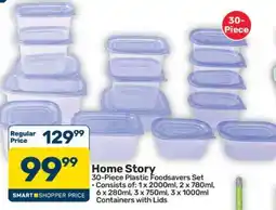 Pick n Pay Hypermarket Home Story 30-Piece Plastic Foodsavers Set offer