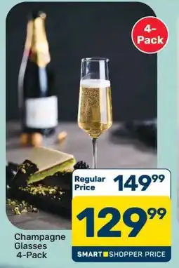 Pick n Pay Hypermarket Champagne Glasses 4-Pack offer