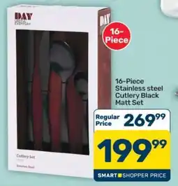 Pick n Pay Hypermarket 16-Piece Stainless Steel Cutlery Black Matt Set offer