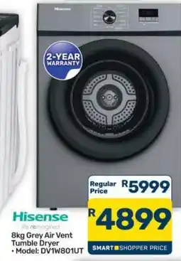 Pick n Pay Hypermarket Hisense 8kg Grey Air Vent Tumble Dryer offer