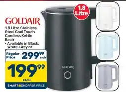Pick n Pay Hypermarket Goldair 1.8 Litre Stainless Steel Cool Touch Cordless Kettle offer