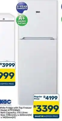 Pick n Pay Hypermarket White Fridge with Top Freezer offer