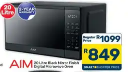 Pick n Pay Hypermarket AIM 20 Litre Black Mirror Finish Digital Microwave Oven offer