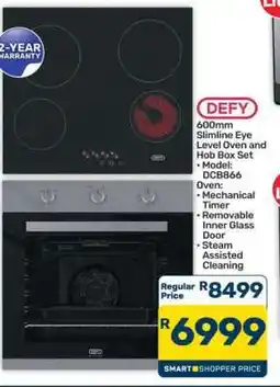 Pick n Pay Hypermarket DEFY 600mm Slimline Eye Level Oven and Hob Box Set offer