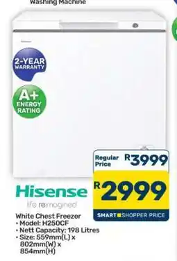 Pick n Pay Hypermarket Hisense White Chest Freezer offer