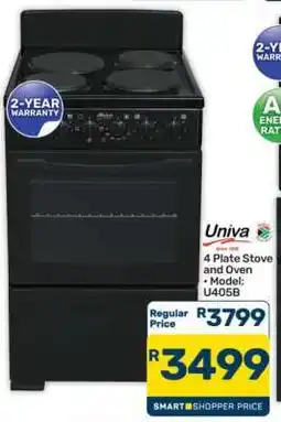 Pick n Pay Hypermarket Univa 4-Plate Stove and Oven offer