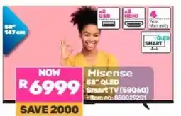 Game Hisense 58 QLED Smart TV (58Q60) offer