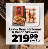Food Lover's Market Lekka braai halloumi & bacon skewers offer