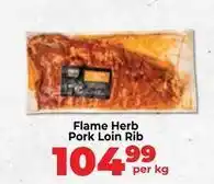 Food Lover's Market Flame herb pork loin rib offer