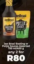 Food Lover's Market Basting or potjie sauces offer
