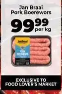 Food Lover's Market Food lover's market - pork boerewors offer