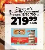 Food Lover's Market Butterfly vannamei prawns 16/20 700 g offer