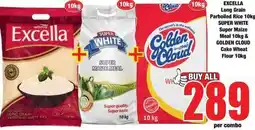 Boxer Excella - long grain parboiled rice, super maize meal & cake wheat flour offer