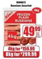 Boxer Mama's - frozen plain russians offer