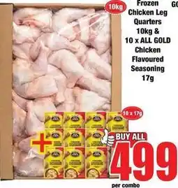 Boxer All gold - frozen chicken leg quarters & chicken flavoured seasoning offer