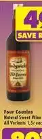 Shoprite Liquor Four cousins - old brown sweet wine offer