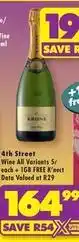 Shoprite Liquor 4th street - wine all variants 5c offer