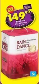 Shoprite Liquor Rain dance wine all variants offer