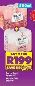 Shoprite Liquor Apple - brutal fruit spritzer all variants cans offer