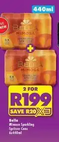 Shoprite Liquor Mimosa sparkling spritzer cans offer