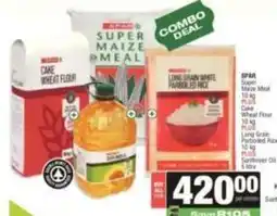 SuperSpar Spar - super maize meal, cake wheat flour, long grain white parboiled rice, sunflower oil offer