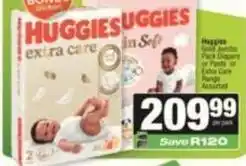 SuperSpar Huggies - gold jumbo pack diapers or pants offer