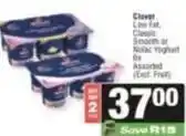 SuperSpar Clover - low fat, classic smooth or nola yoghurt 6s assorted offer