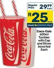 Pick n Pay Coca cola - tumbler with cap and straw offer