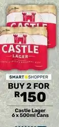 Pick n Pay Castle - castle lager 6 x 500ml cans offer
