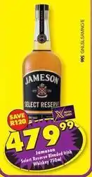 Shoprite Liquor Jameson - select reserve blended irish whiskey 750ml offer