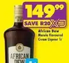 Shoprite Liquor African dew - marula flavoured cream liqueur offer
