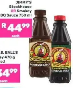 Game JIMMY'S Steakhouse OR Smokey BBQ Sauce 750 ml offer