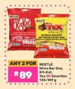 Game NESTLÉ Minis Bar One, Kit-Kat, Tex OR Smarties offer