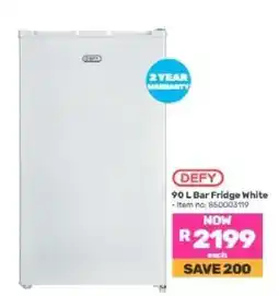 Game DEFY 90 L Bar Fridge White offer