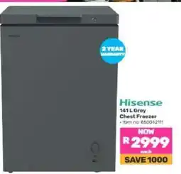 Game Hisense 141 L Grey Chest Freezer offer