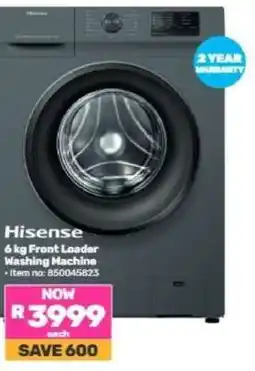Game Hisense 6 kg Front Loader Washing Machine offer