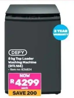 Game DEFY 8 kg Top Loader Washing Machine (DTL165) offer