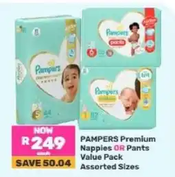 Game PAMPERS Premium Nappies OR Pants Value Pack offer