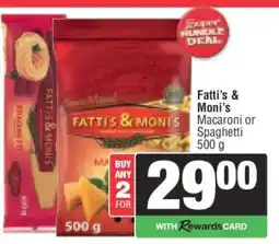 Spar Fatti's & Moni's Macaroni or Spaghetti offer