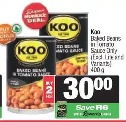 Spar Koo Baked Beans in Tomato Sauce offer