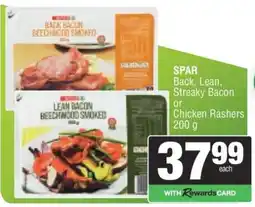 Spar SPAR Back, Lean, Streaky Bacon or Chicken Rashers offer