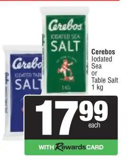 Spar Cerebos Iodated Sea or Table Salt offer
