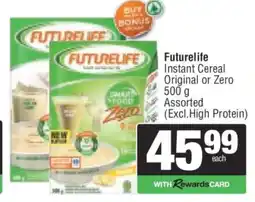 Spar Futurelife Instant Cereal Original or Zero offer