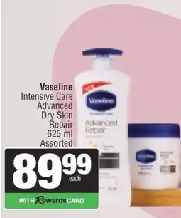 Spar Vaseline Intensive Care Advanced Dry Skin Repair offer