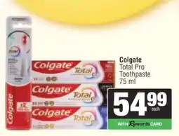Spar Colgate Total/Pro Toothpaste offer