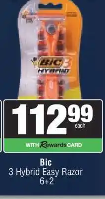 Spar Bic 3 Hybrid Easy Razor 6+2 offer