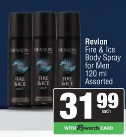 Spar Revlon Fire & Ice Body Spray for Men offer